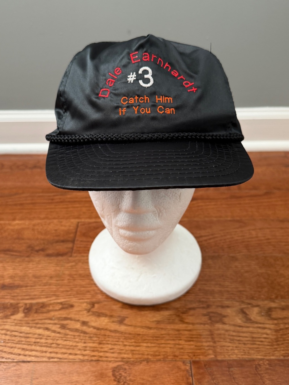 Vintage- Dale Earnhardt #3 “Catch him if you can” Black Rope-Trim Cap